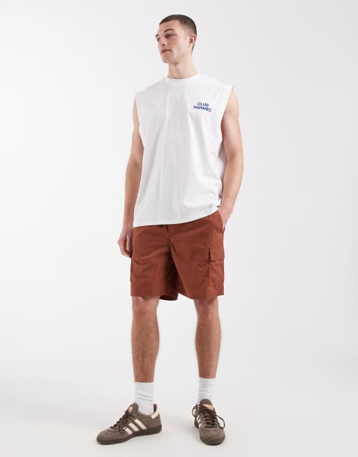 ONLY & SONS cargo short in rust brown, 3 of 5