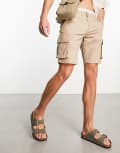 [ONLY & SONS] ONLY & SONS cargo shorts in beige-Brown L Chinchilla
