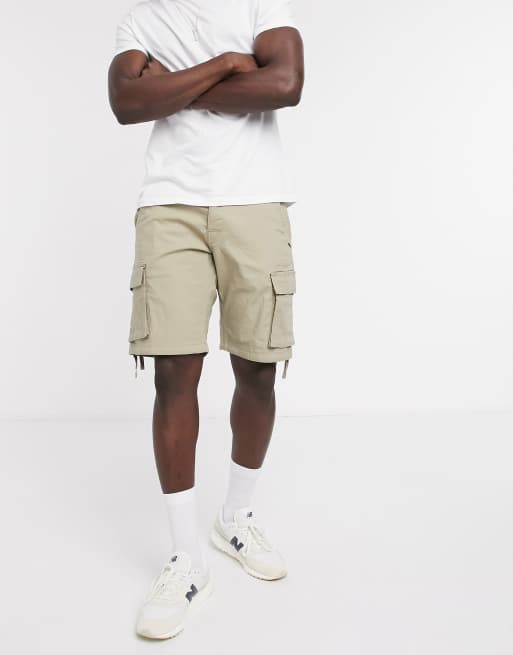 Only Sons cargo shorts in beige ASOS