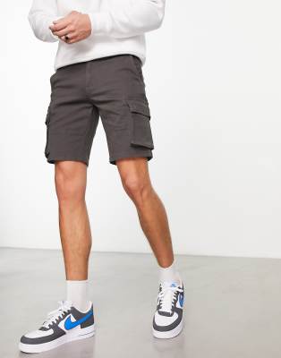 Only & Sons Cargo Shorts In Gray