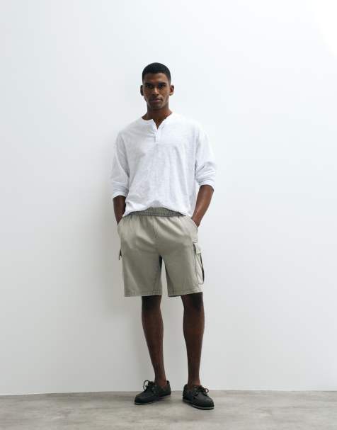 ONLY & SONS cargo sweat shorts in light washed gray - view 1