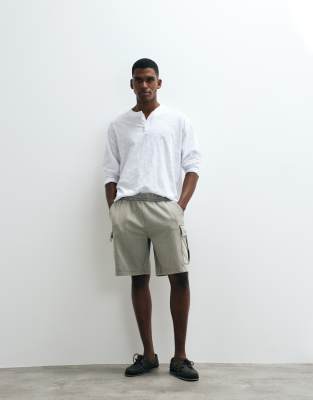 SONS - Cargo-Sweatshorts in verwaschenem Hellgrau Grau L
