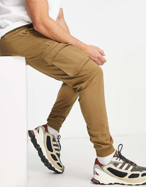 Only & Sons cargo trackies in tan
