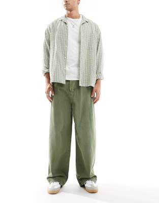 Only & Sons Carl Balloon Fit Jeans In Green Wash