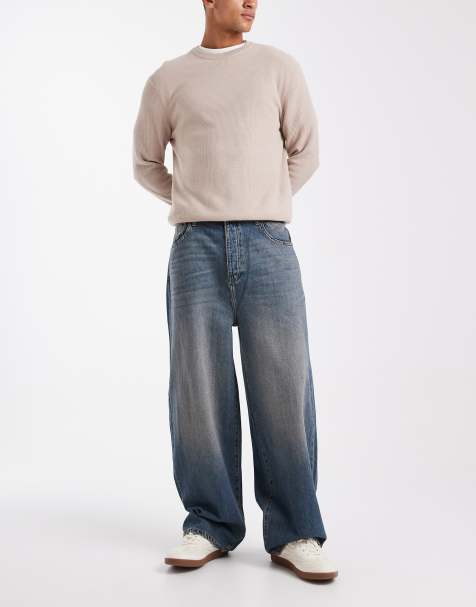 ONLY & SONS – Carl – Ciemnoniebieskie bardzo luźne jeansy w - view 1