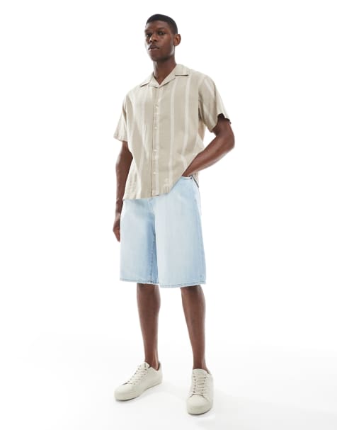 ONLY & Sons - Carl - Denim shorts met ballonpijpen in gebleekt blauw - view 1