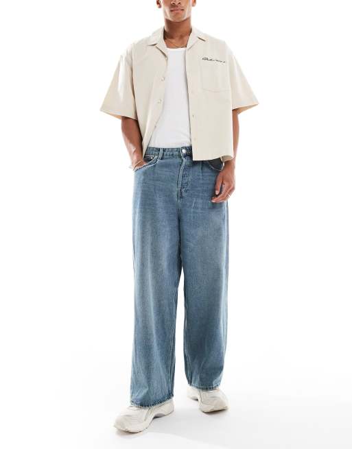 ONLY & SONS – Carl – Jeans med ballong-passform och blå vintagetvätt