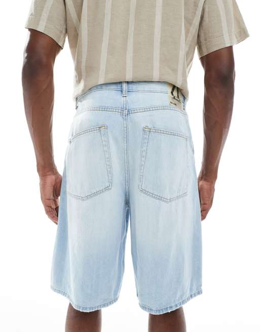 ONLY & SONS – Carl – Jeansshorts in verblichenem Blau mit superweitem Schnitt, 5 von 5