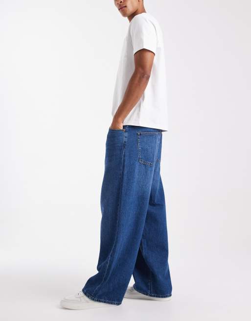 ONLY & SONS Carl super baggy fit jeans in blue wash, 3 of 5
