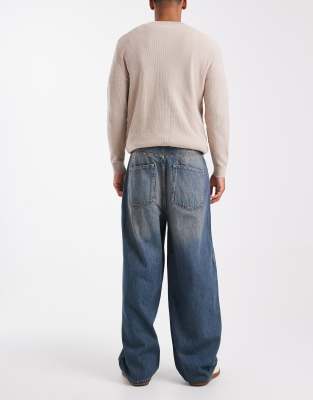 Only & Sons Carl Super Baggy Fit Jeans In Blue