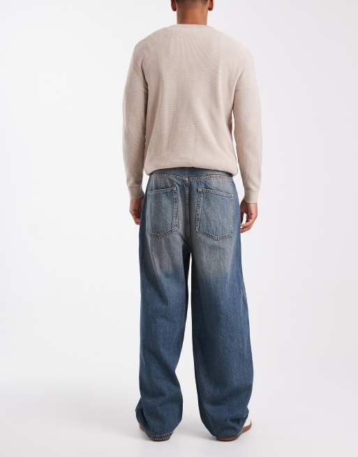 ONLY & SONS Carl super baggy fit jeans in dark wash