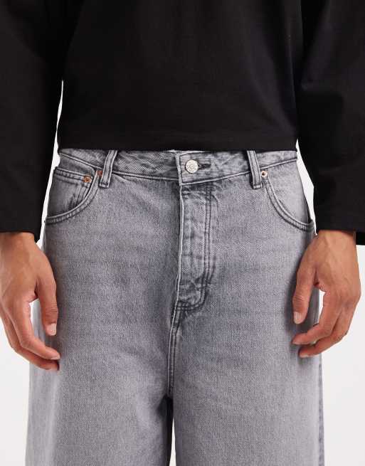 ONLY & SONS Carl super baggy fit jeans in mid gray