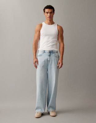SONS - Carl - Superweite Jeans in hellblauer Waschung Blau W79 L81 cm