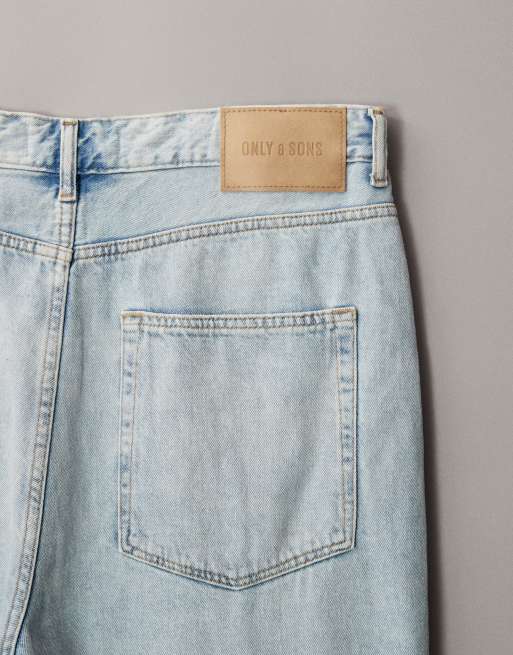 ONLY & SONS – Carl – Superweite Jeans in hellblauer Waschung, 6 von 7