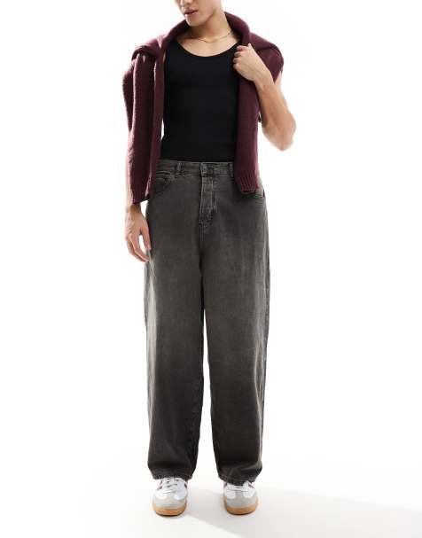 ONLY & SONS – Carl – Szare sprane jeansy o balonowym kroju - view 1
