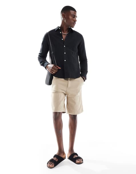 ONLY & SONS carpenter short in beige - view 1