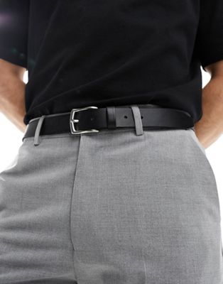 Only & Sons belt in black leather  - ASOS Price Checker