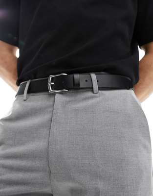 Only & Sons - Ceinture en cuir - Noir
