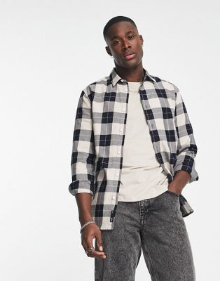 Only & Sons check shirt in black and beige  - ASOS Price Checker