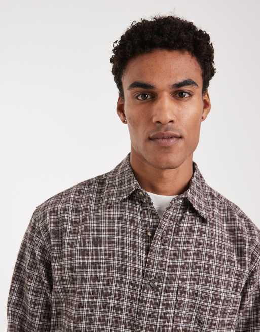 ONLY & SONS - Chemise ample à carreaux - Marron, 5 de 5