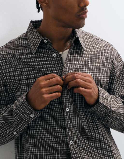 ONLY & SONS chemise coupe relaxed à carreaux marron, 2 de 5