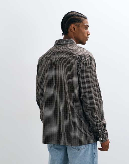 ONLY & SONS chemise coupe relaxed à carreaux marron, 3 de 5