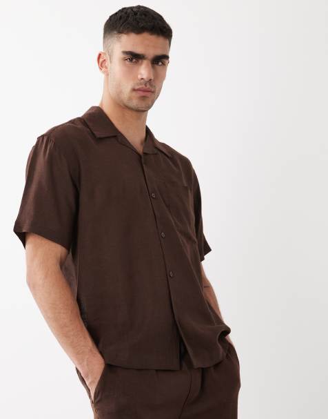 ONLY & SONS - Chemise d'ensemble décontractée en lin majoritaire - Marron - view 1