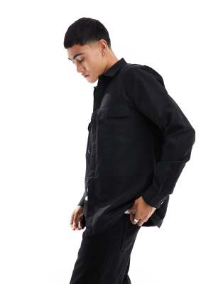 Only & Sons faux suede shirt in black - ASOS Price Checker