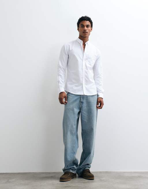 Only & Sons - Chemise Oxford ajustée boutonnée - Blanc, 2 de 5