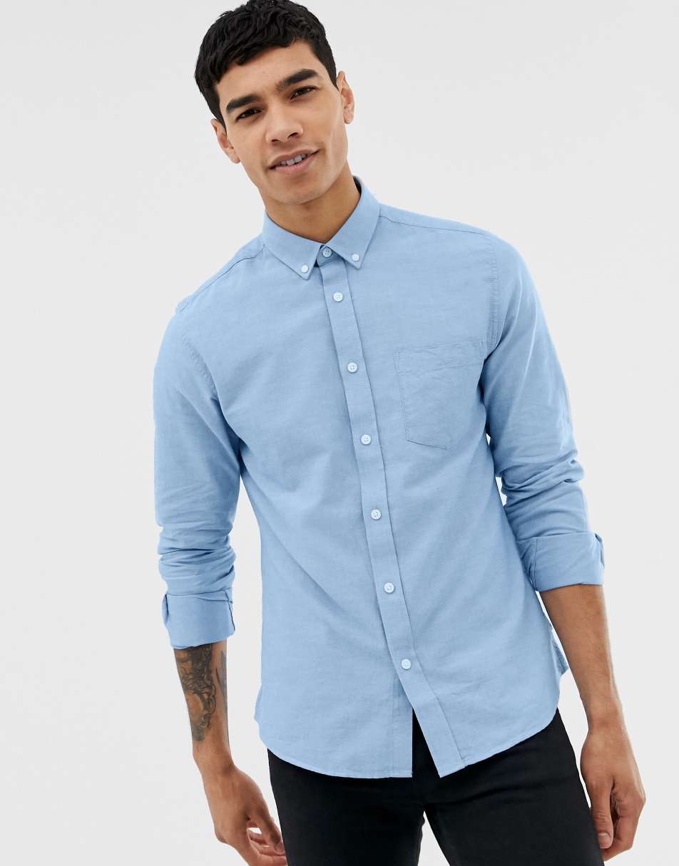 Оксфордская рубашка. Оксфордская рубашка only & sons,. Button down рубашки. Рубашка Slim button down Washed Blue. Рубашка Оксфорд мужская голубая.