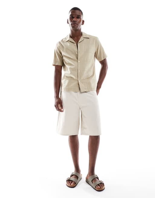 ONLY & SONS - Chemise texturée avec col à revers - Beige, 2 de 5