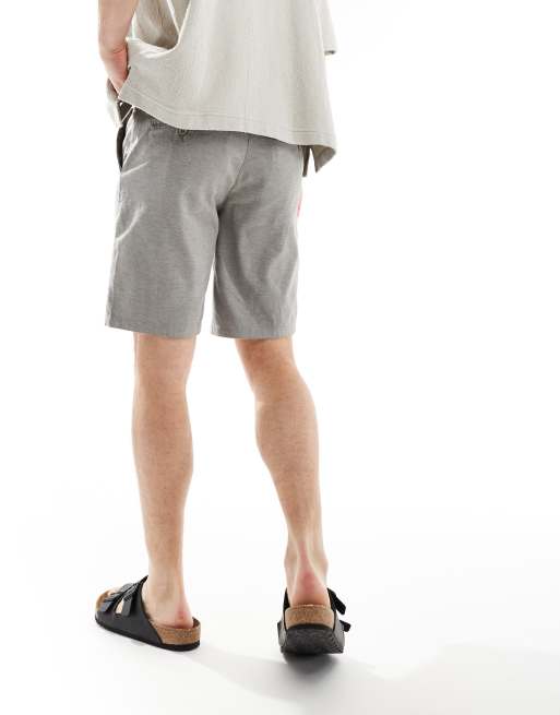 ONLY & SONS – Chino-Shorts aus Leinenmix in Anthrazit, 3 von 5