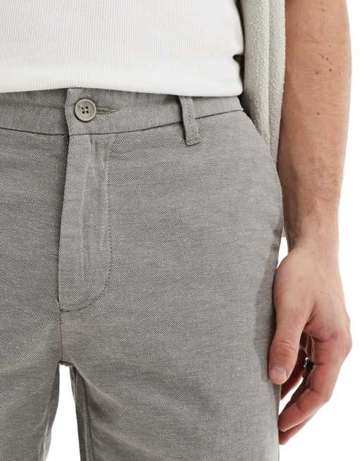 ONLY & SONS – Chino-Shorts aus Leinenmix in Anthrazit, 5 von 5
