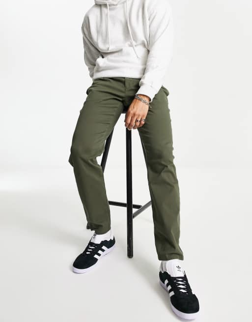 Olive green pants hot sale mens slim fit