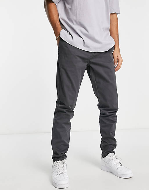 Men Only & Sons chino slim fit in grey 