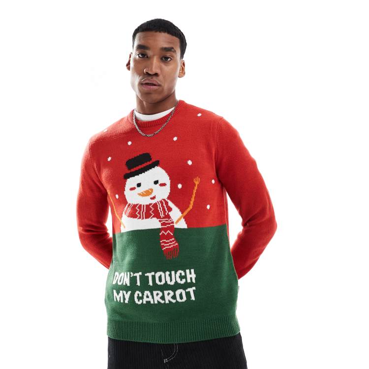 ONLY SONS Christmas jumper in red ASOS