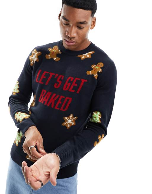 Navy christmas sweater best sale