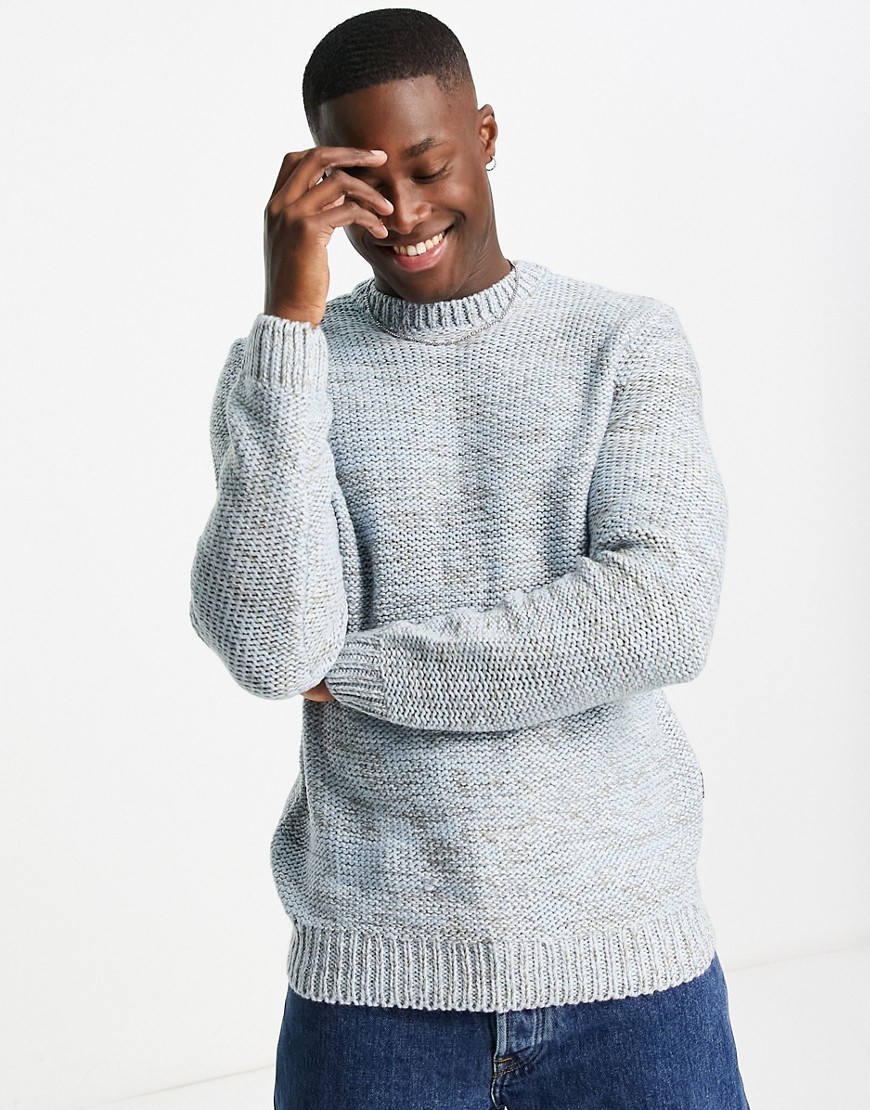 Only & Sons chunky knit sweater in light blue
