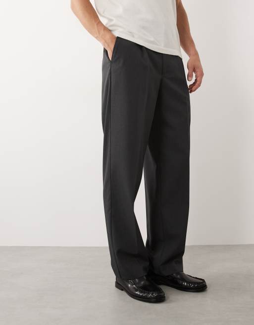 ONLY & SONS – Ciemnoszare eleganckie spodnie o luźnym kroju, 2 z 7