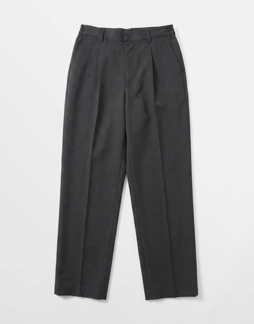 ONLY & SONS – Ciemnoszare eleganckie spodnie o luźnym kroju, 6 z 7