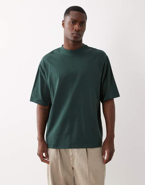 ONLY & SONS – Ciemnozielony T-shirt o kroju super oversize - view 1