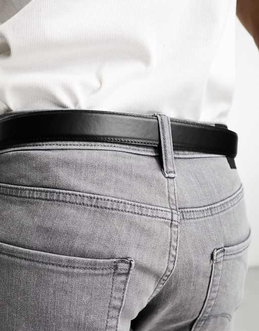 Only & Sons - Cintura in pelle elegante nera, 3 di 4