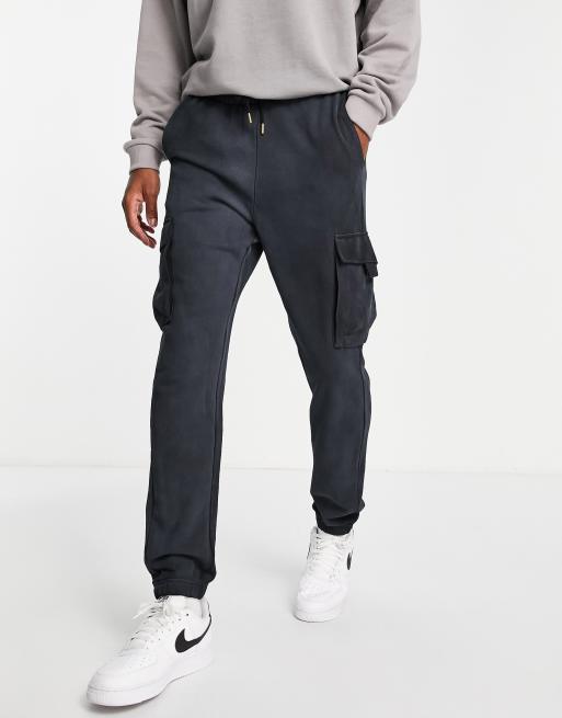 Only & Sons co-ord cargo joggers in washed black | ASOS