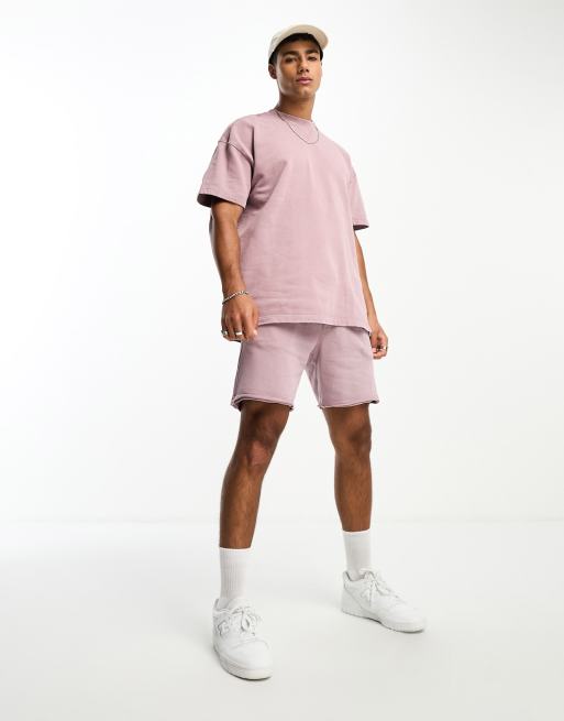 Mens pink sale jersey shorts