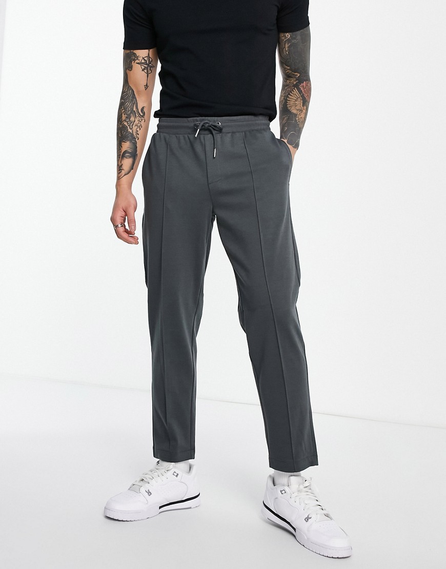 only & sons co-ord slim joggers with pintuck in grey