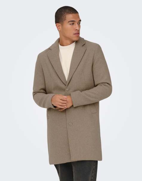 ONLY & SONS Coat in timber wolf - view 1