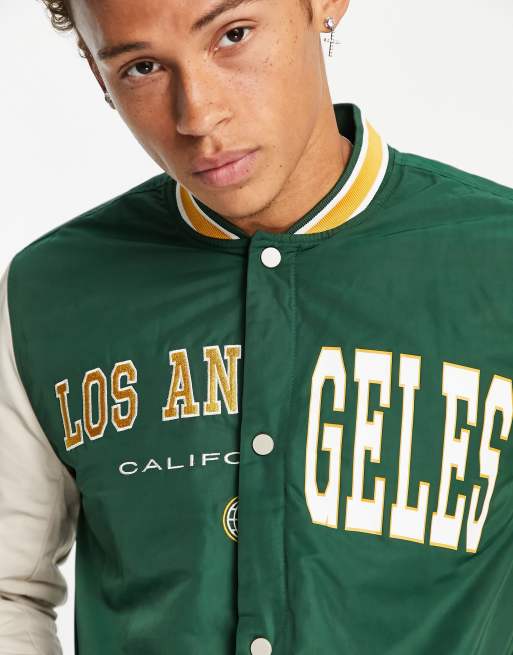 Only Sons – College-Bomberjacke in Grün ASOS