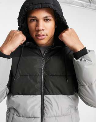 nike color block puffer jacket