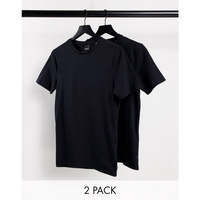  Uomo Only & Sons - Confezione da 2 T-shirt girocollo nere