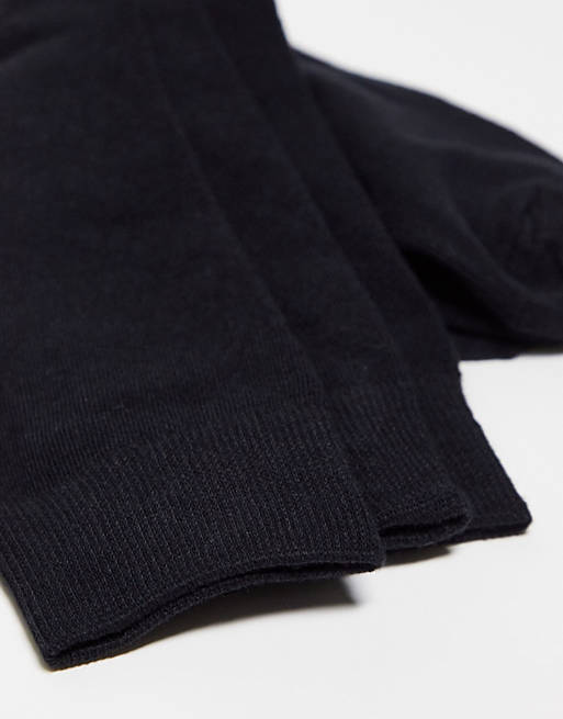 Confezione da 3 paia di calzini neri con trifoglio Asos Donna Abbigliamento Intimo Collant 